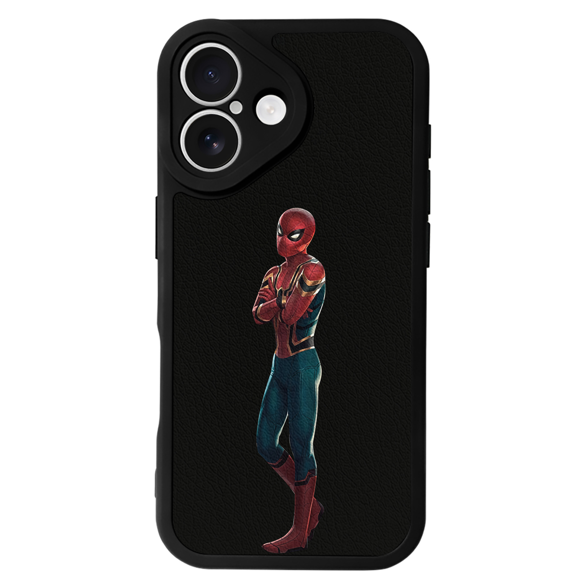 （画像用） Spider Man スパイダーマン 【iPhone 16シリーズ対応】シリコンスマホケース（レザー調） 材質：シリコン